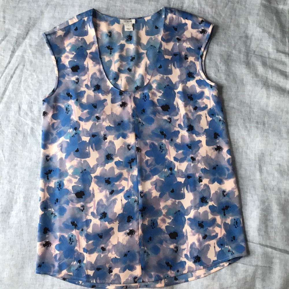 J.Crew floral print silk tank